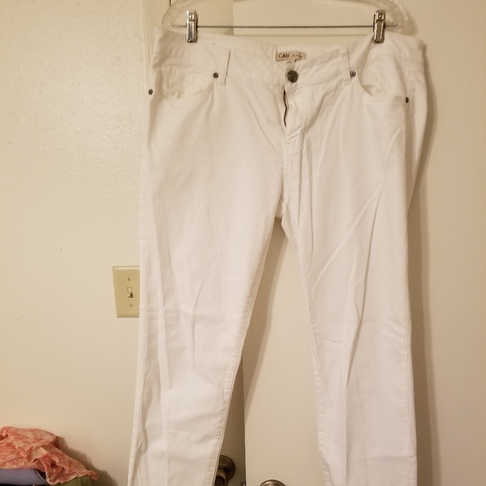 Cabi White Skinny jeans